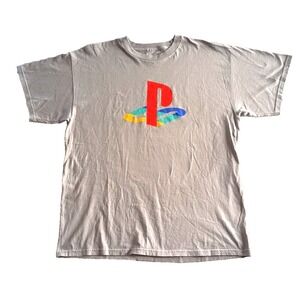 PlayStation Graphic Grey T-Shirt 100% Cotton Size XL